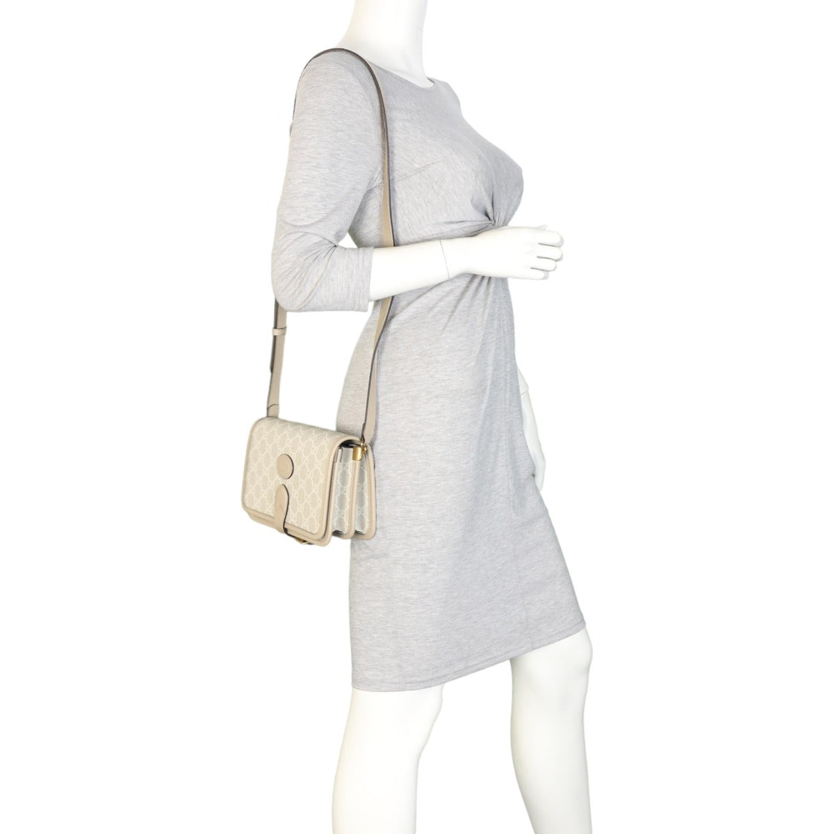 Gucci GG Supreme Interlocking G Flap Bag Mini