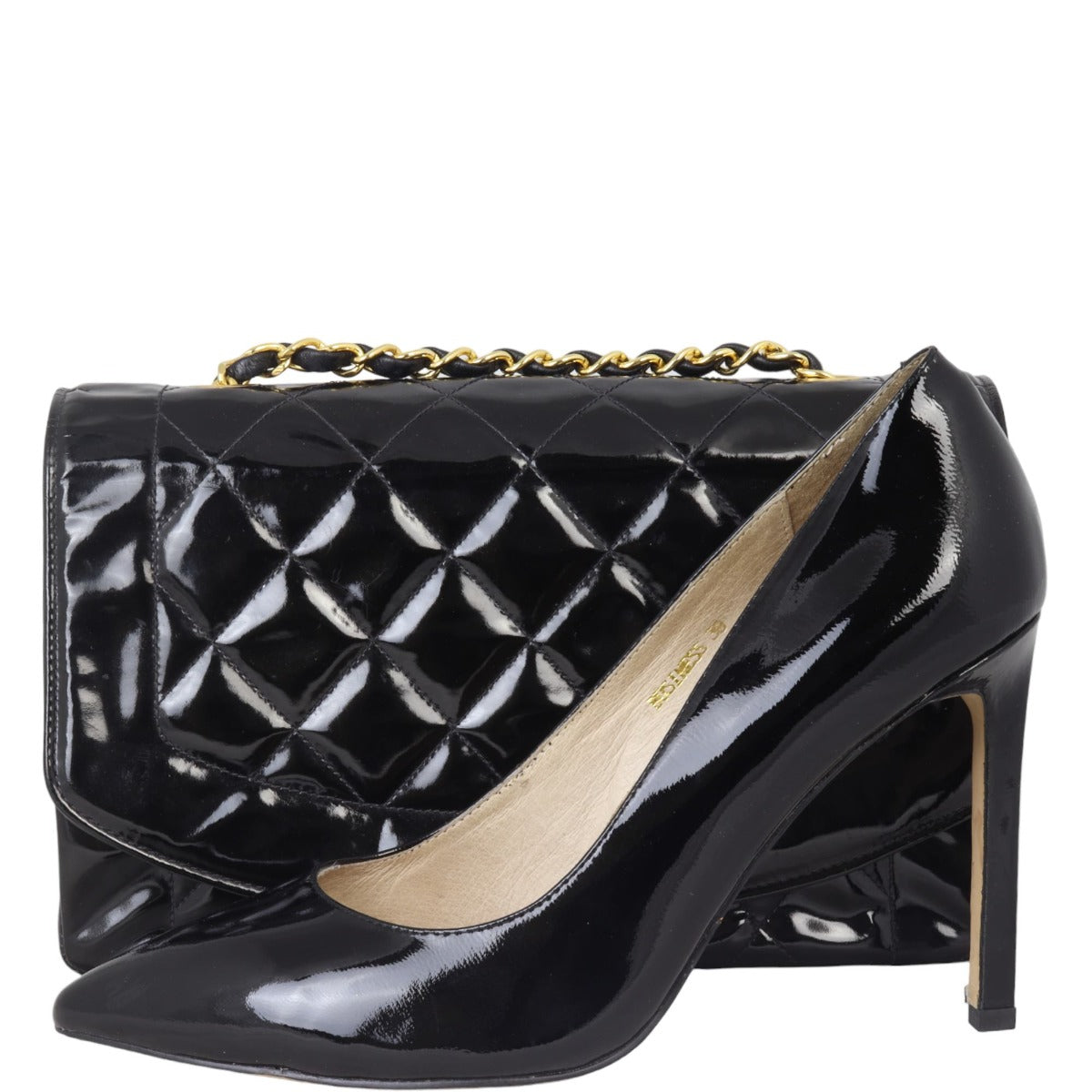 Chanel Quilted Diana Patent Flap Bag | Black