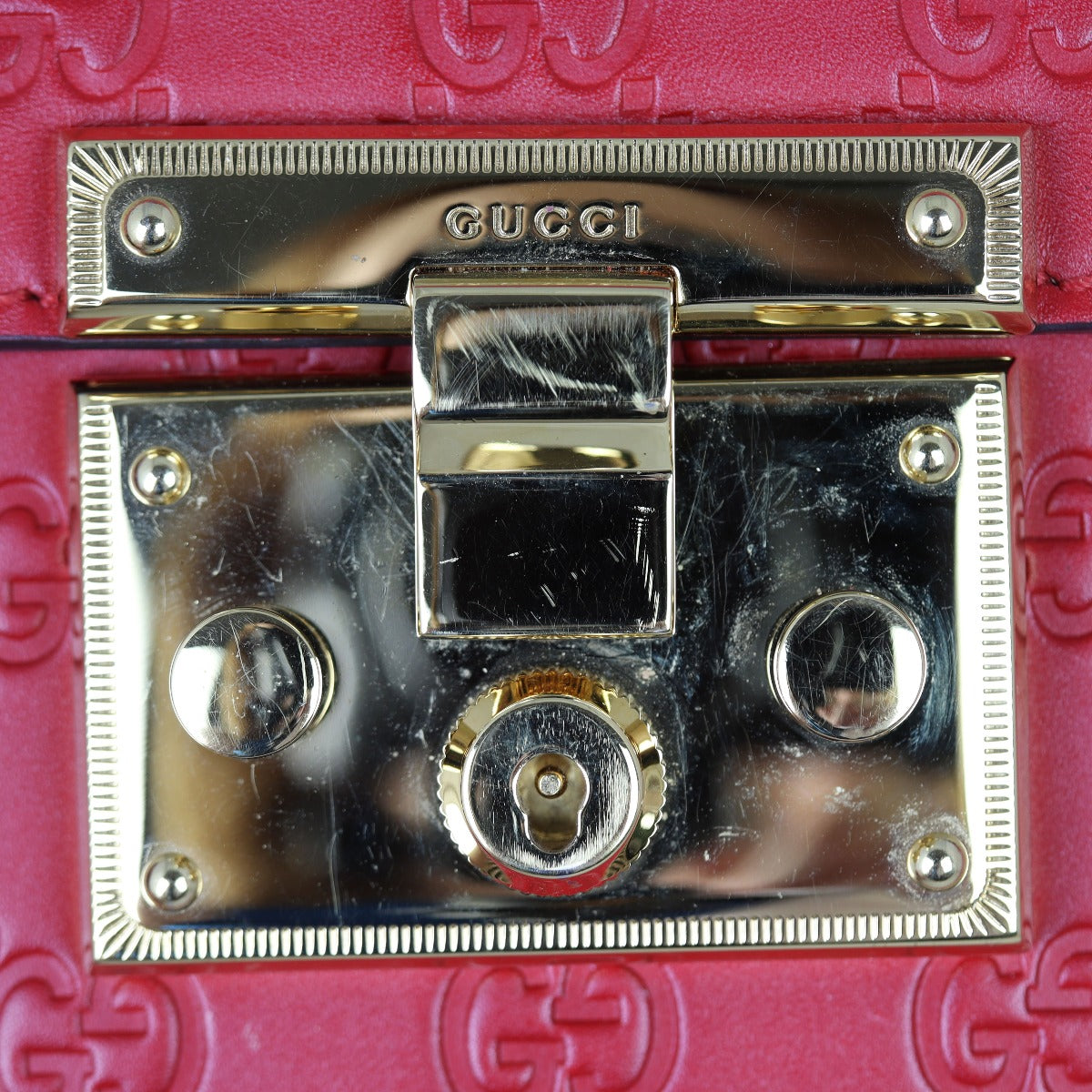 Gucci Guccissima Padlock Top Handle Bag Medium