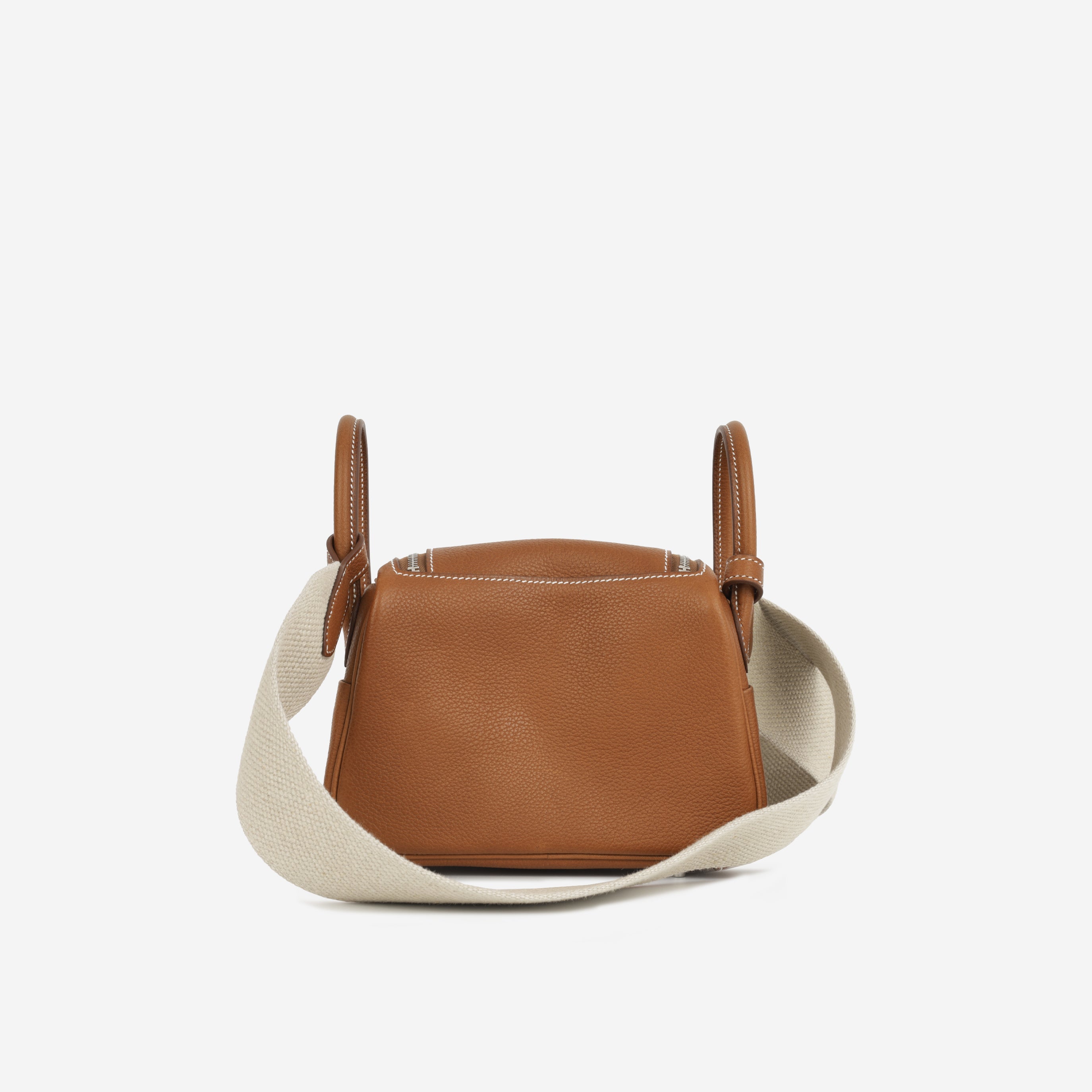 Hermès Mini Lindy - Fauve Barenia Faubourg | Palladium Hardware