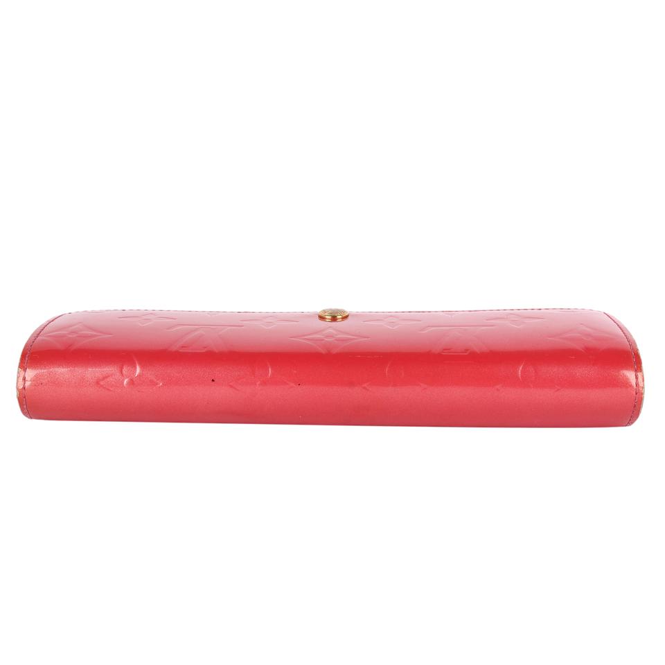Pink Sarah Vernis Leather Wallet)
