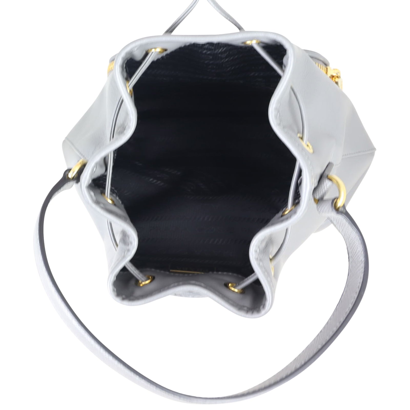 Prada Duet Leather Bucket Bag