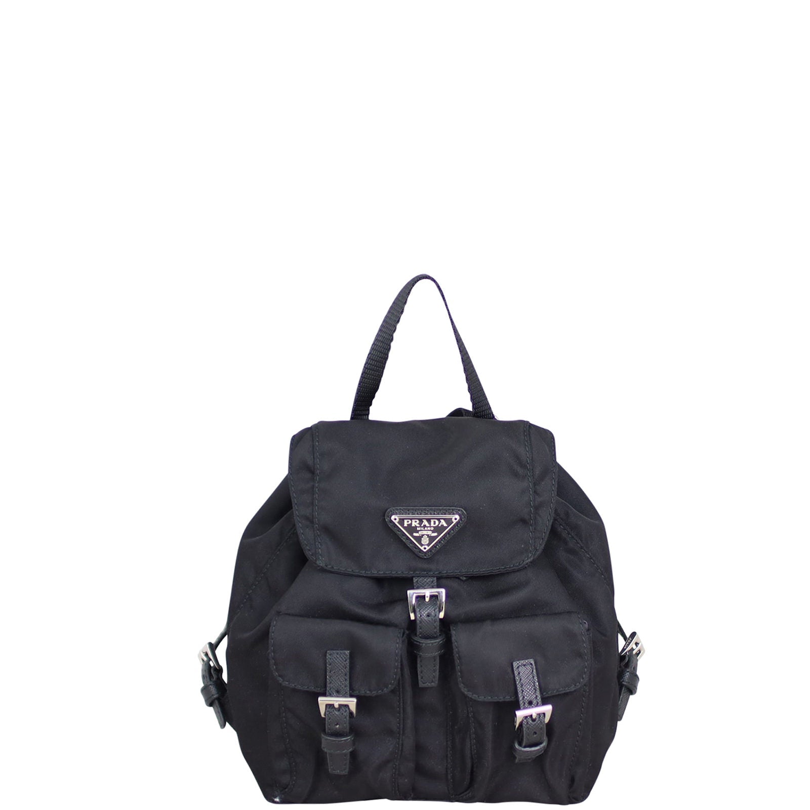 Prada Mini Tessuto Drawstring Convertible Backpack