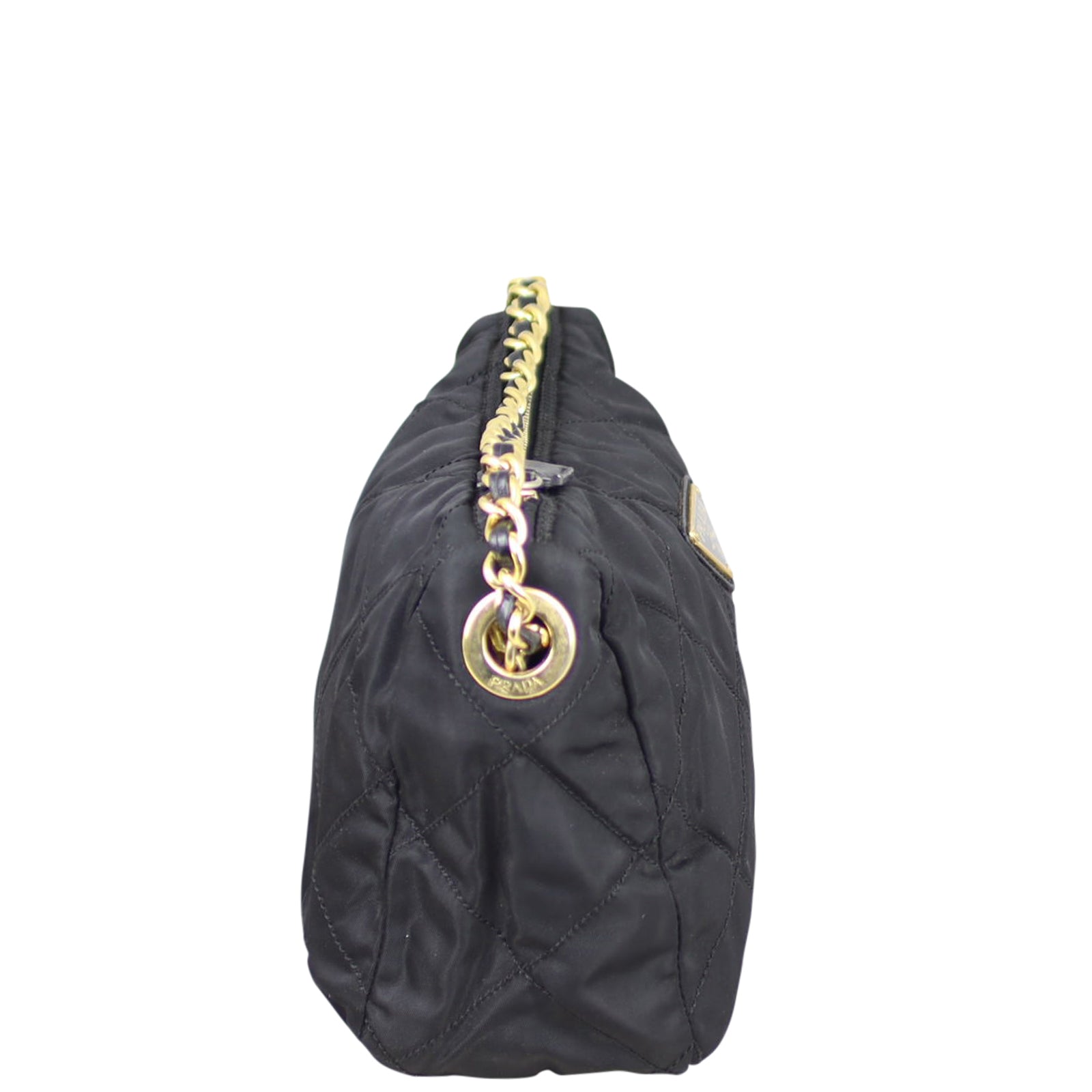 Prada Quilted Tessuto Chain Bag