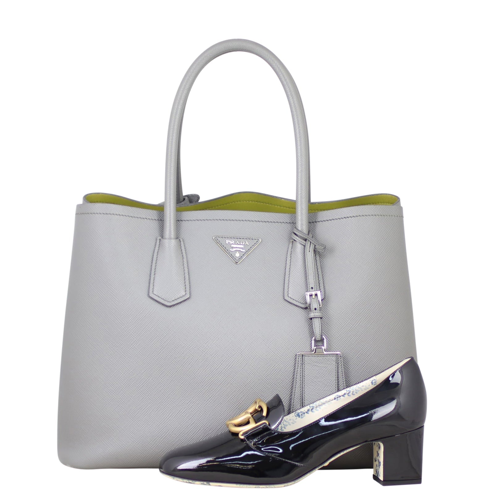 Prada Saffiano Cuir Double Bag Large