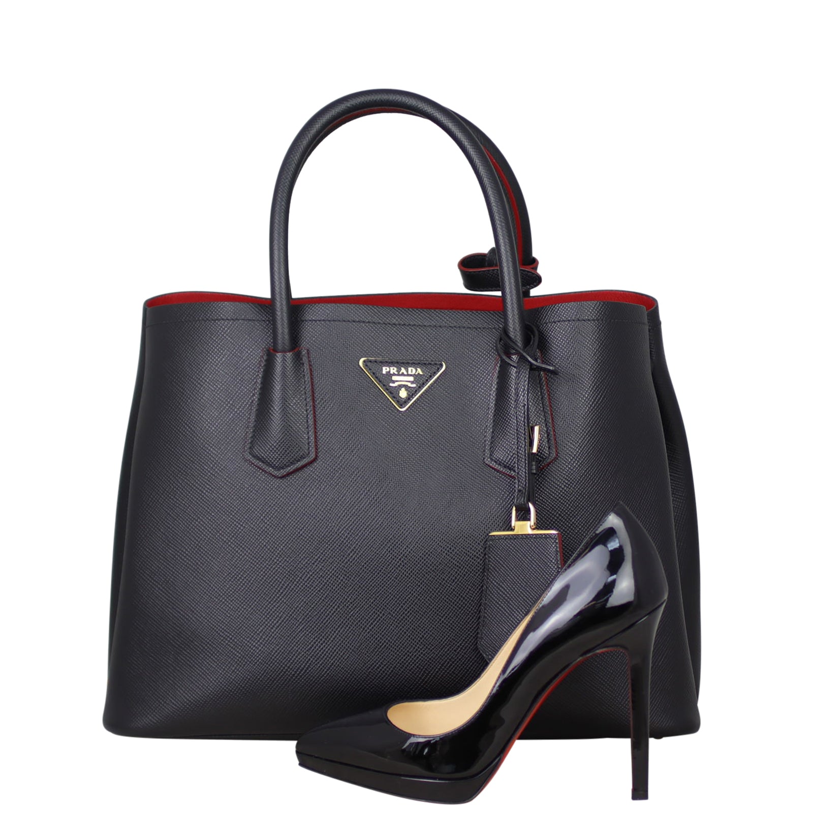 Prada Saffiano Cuir Double Bag Medium