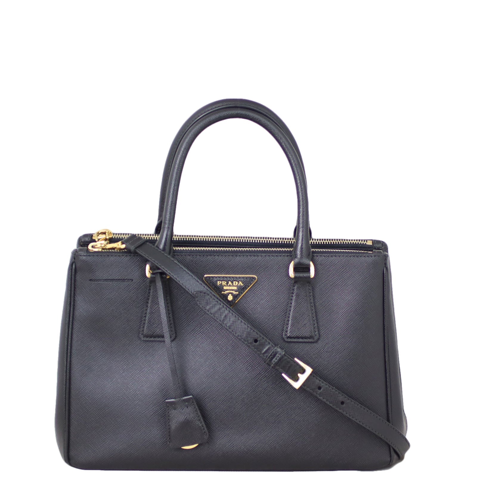 Prada Saffiano Lux Galleria Double Zip Tote Small