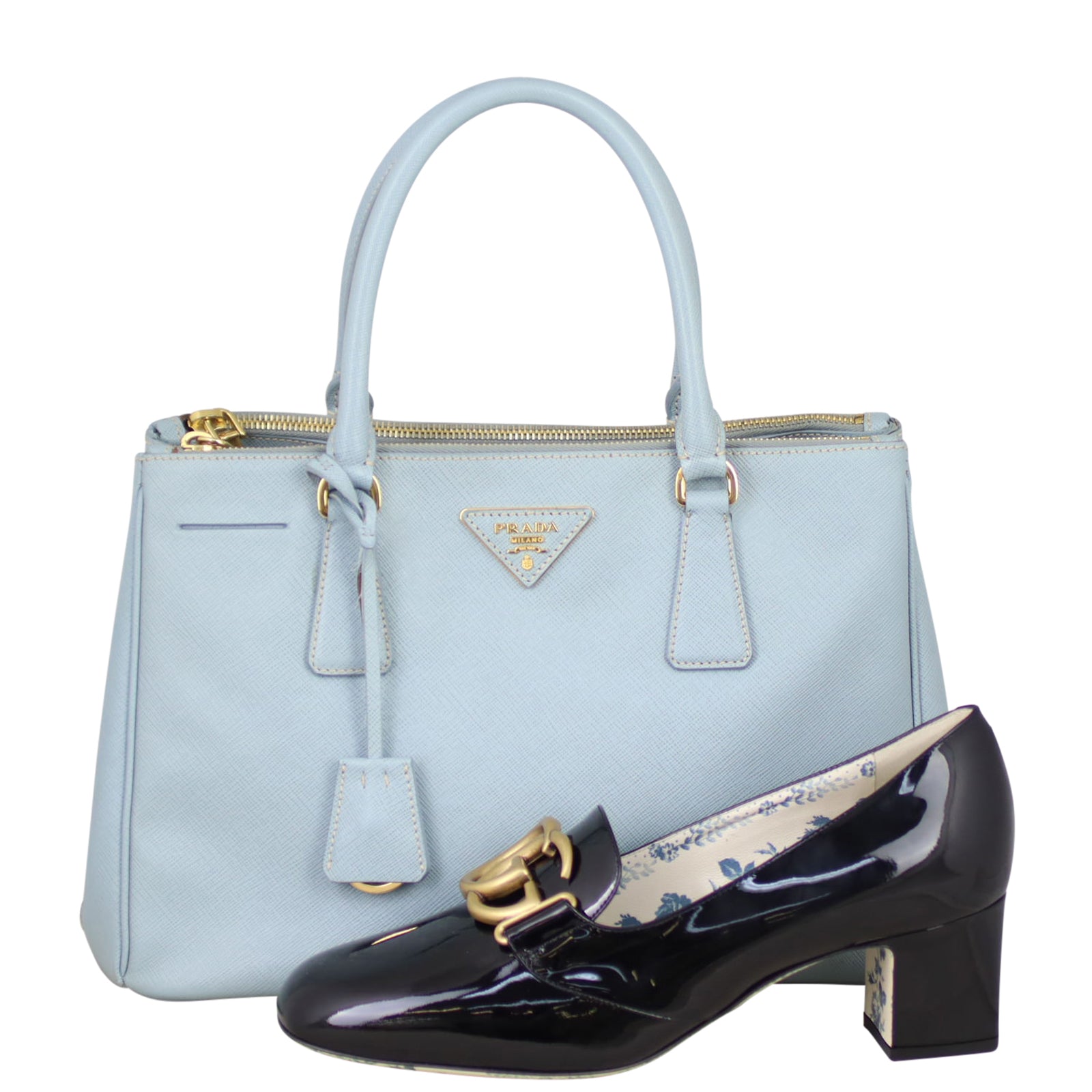 Prada Saffiano Lux Galleria Double Zip Tote Small