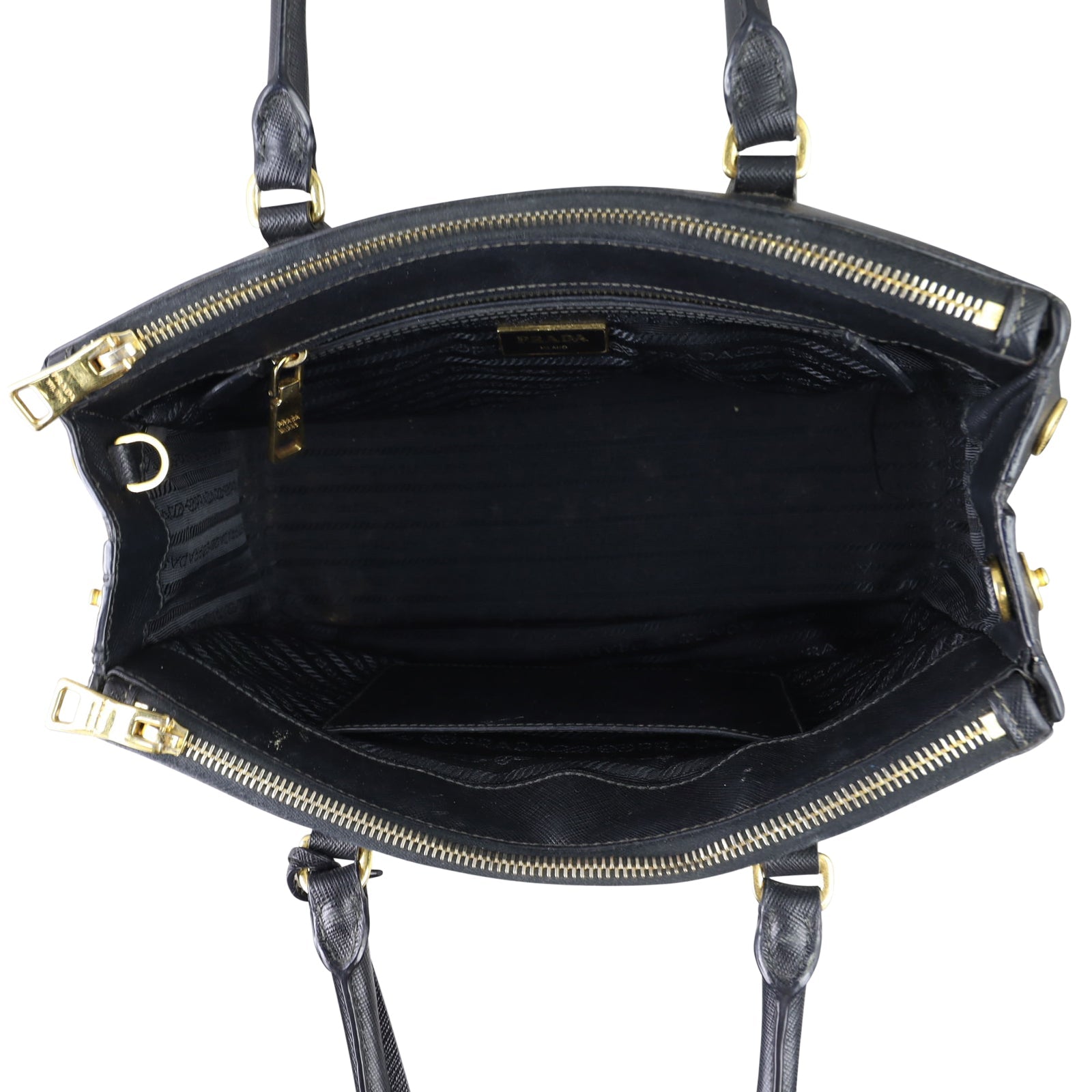 Prada Saffiano Lux Galleria Double Zip Tote Small
