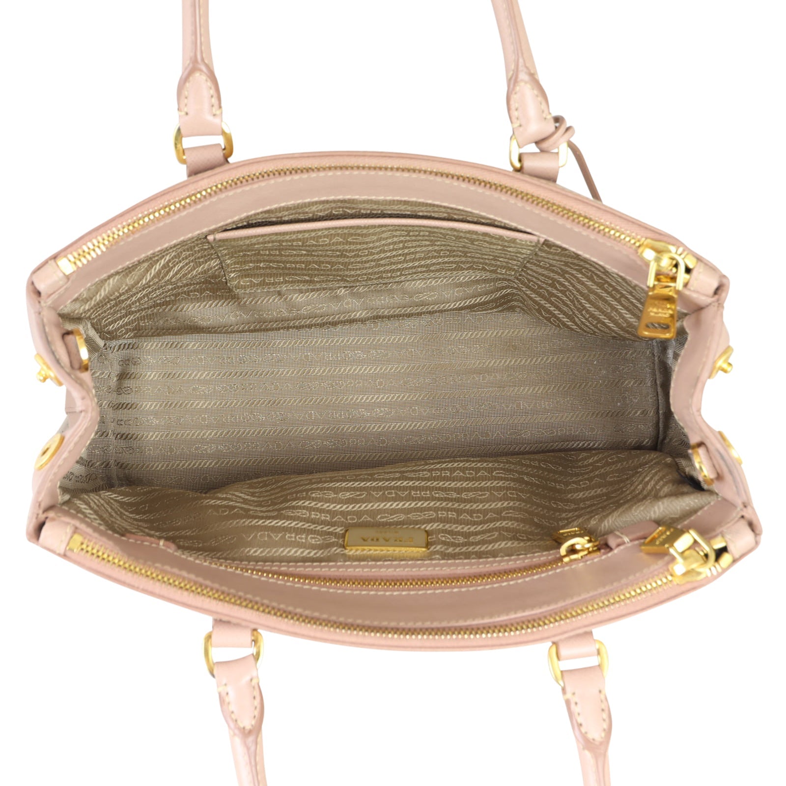 Prada Saffiano Lux Galleria Double Zip Tote Small