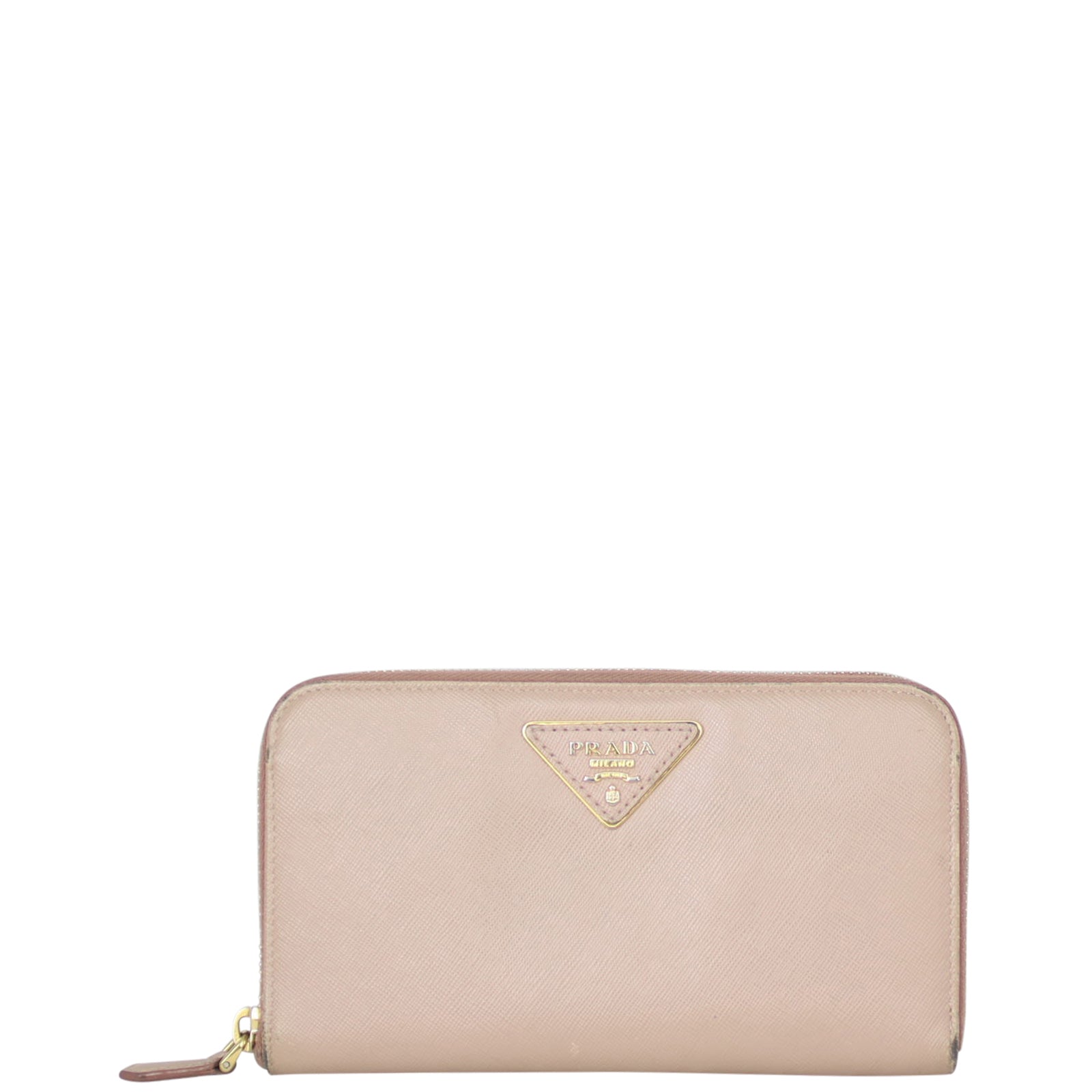 Prada Saffiano Zip Around Large Wallet