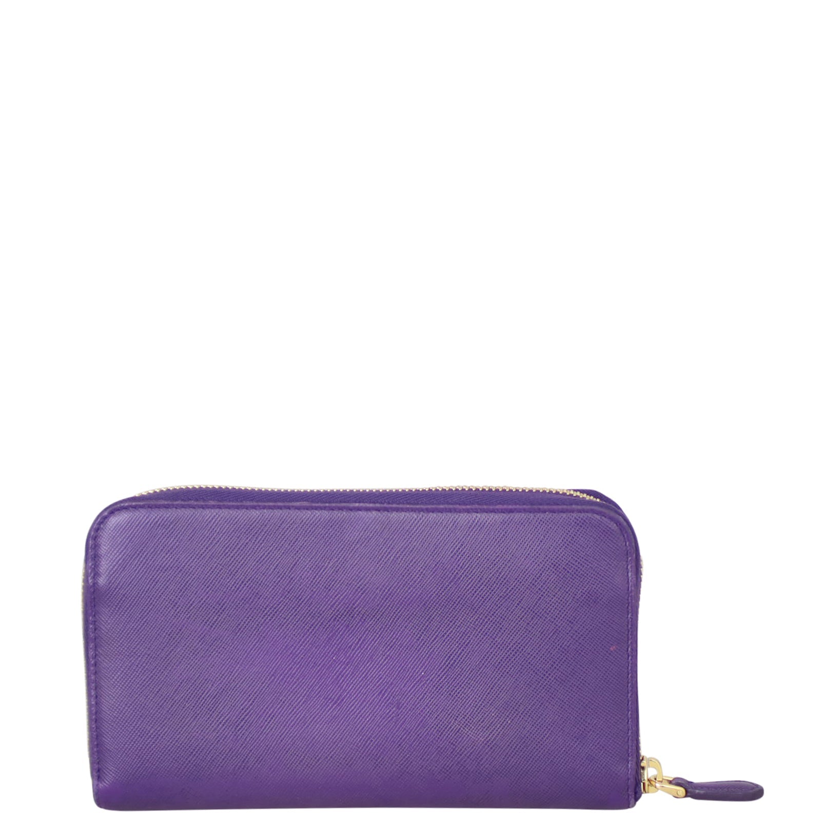 Prada Saffiano Zip Around Large Wallet