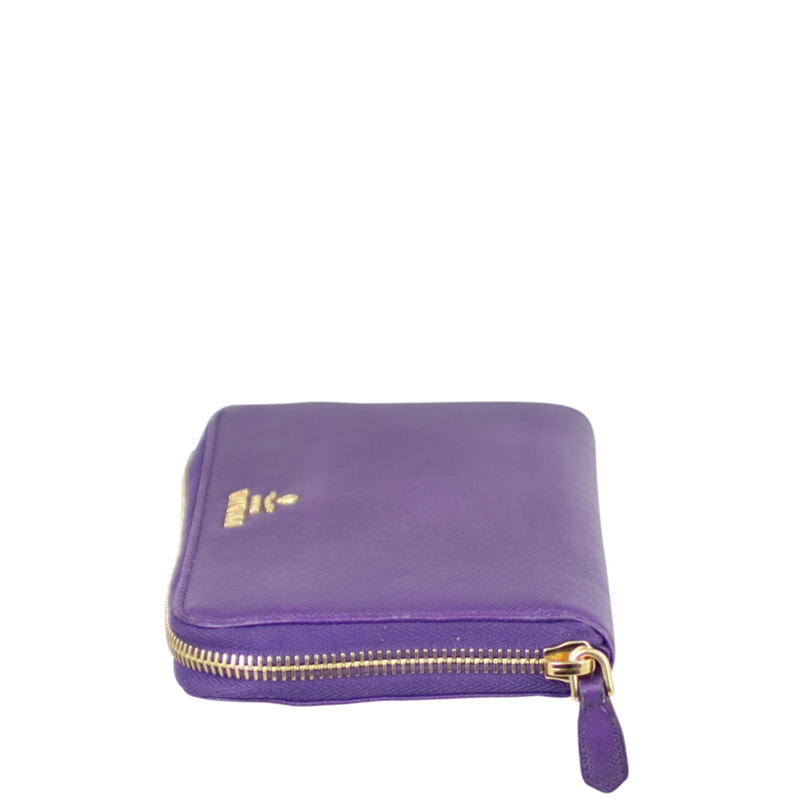 Prada Saffiano Zip Around Large Wallet