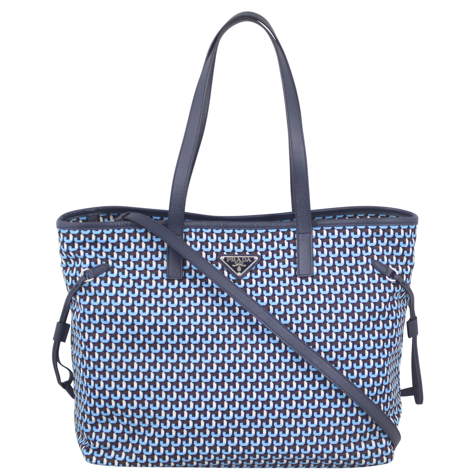 Prada Tessuto Stampato Shopping Tote