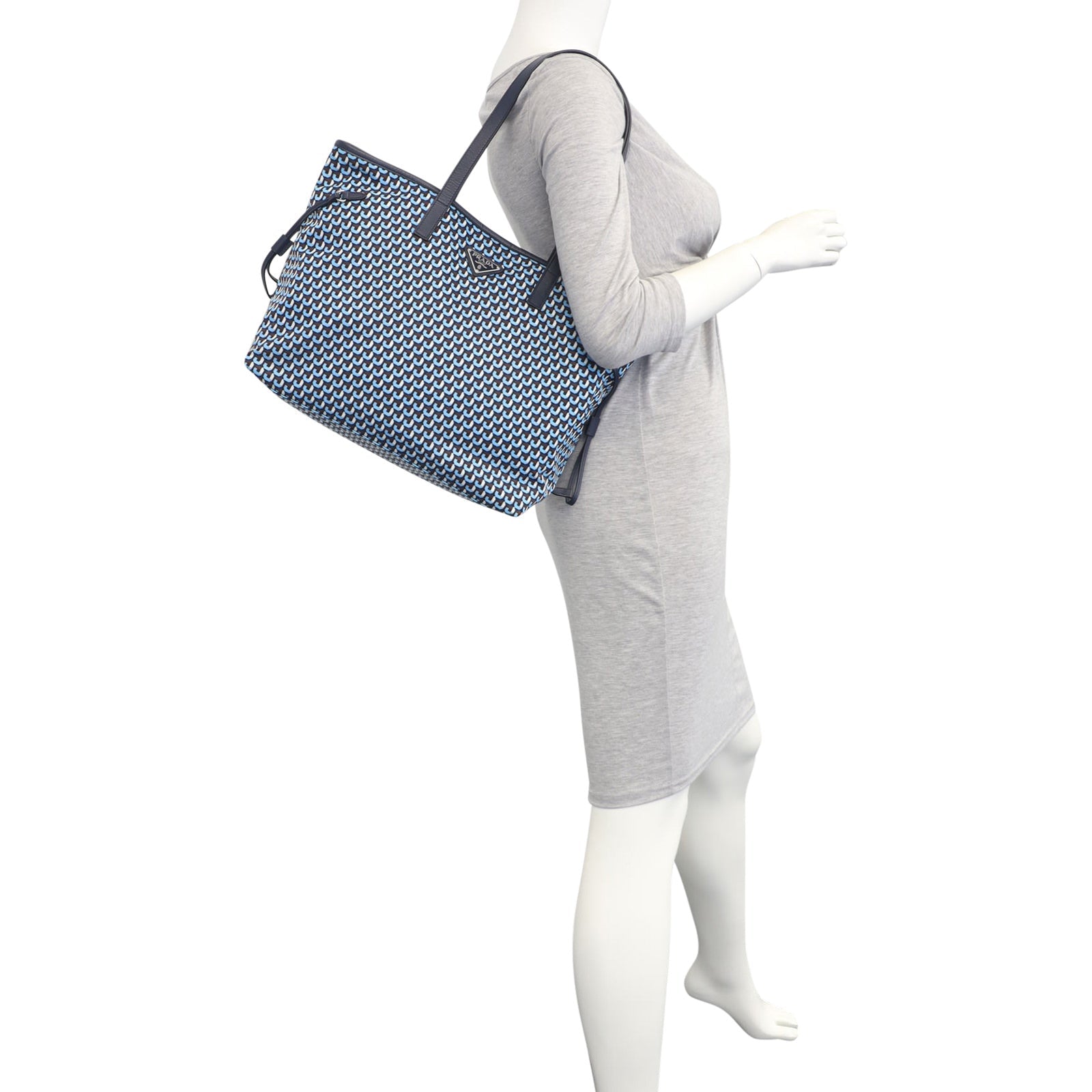 Prada Tessuto Stampato Shopping Tote