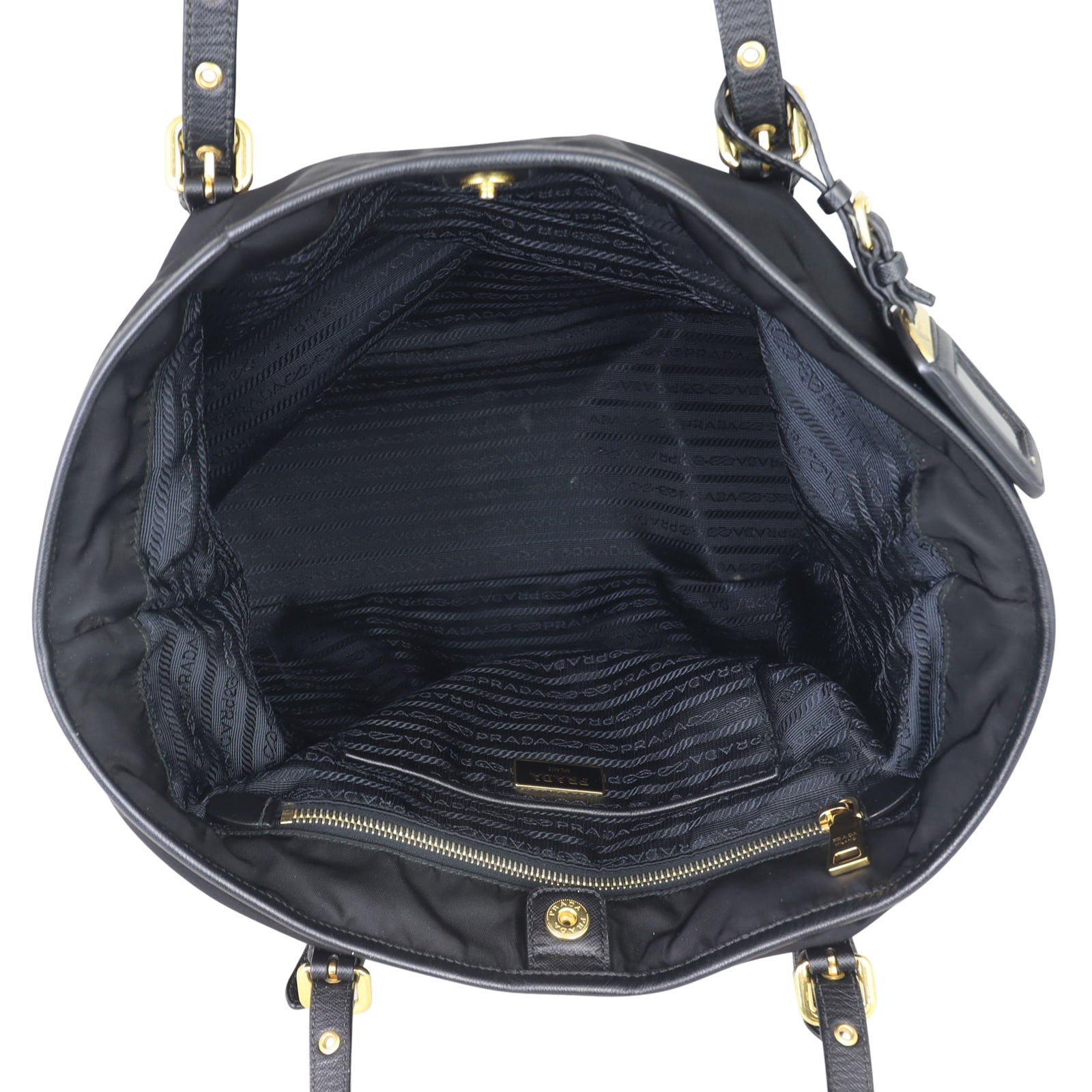Prada Tessuto and Saffiano Shopping Tote