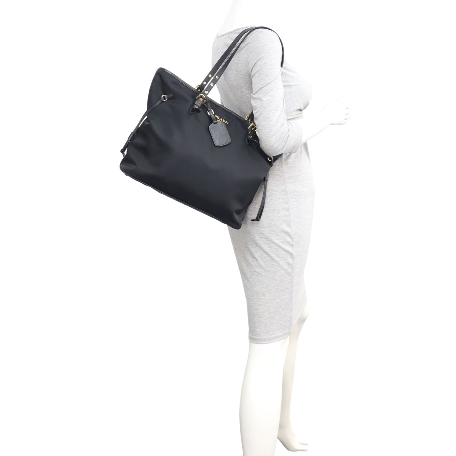 Prada Tessuto and Saffiano Shopping Tote