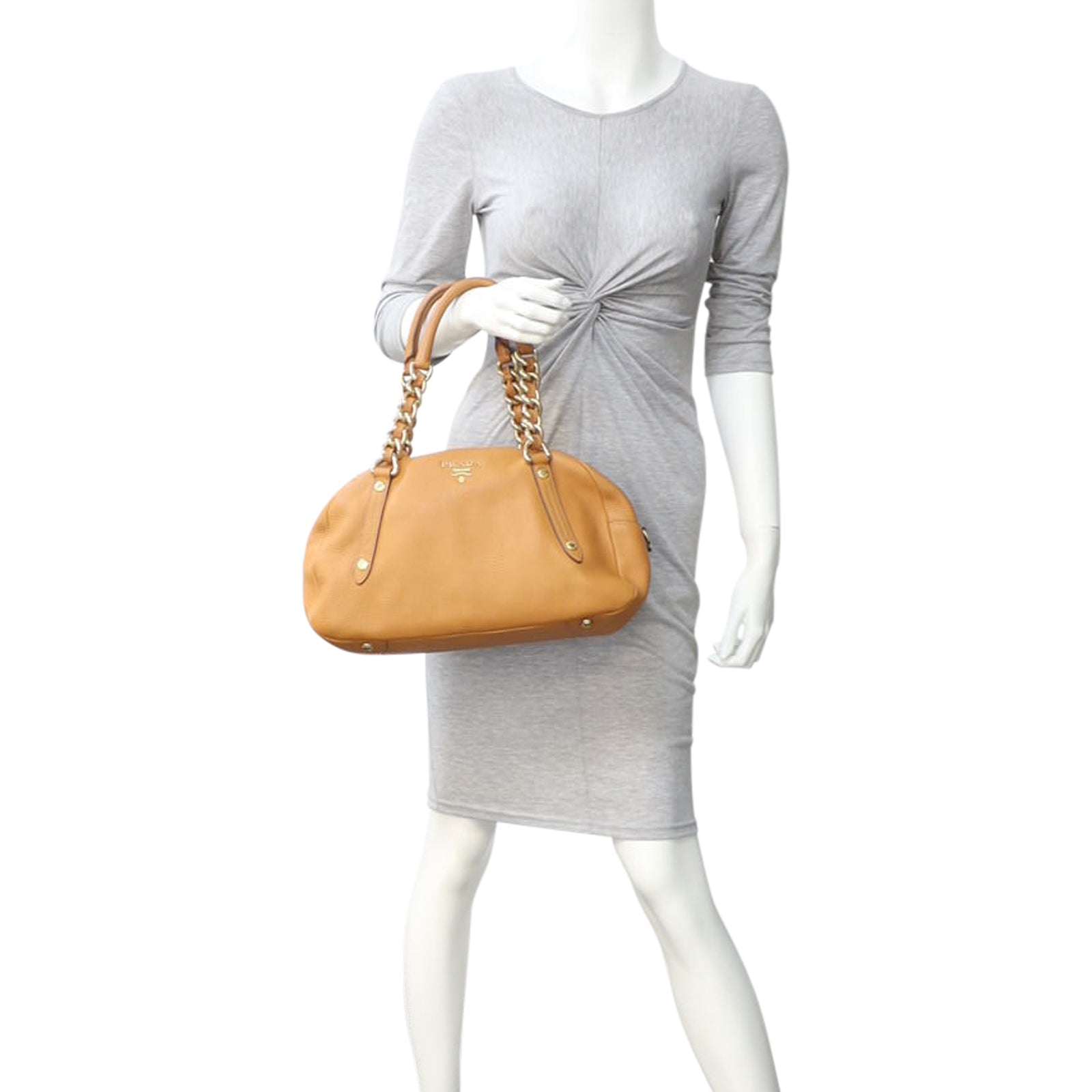 Prada Vitello Daino Bowler Bag