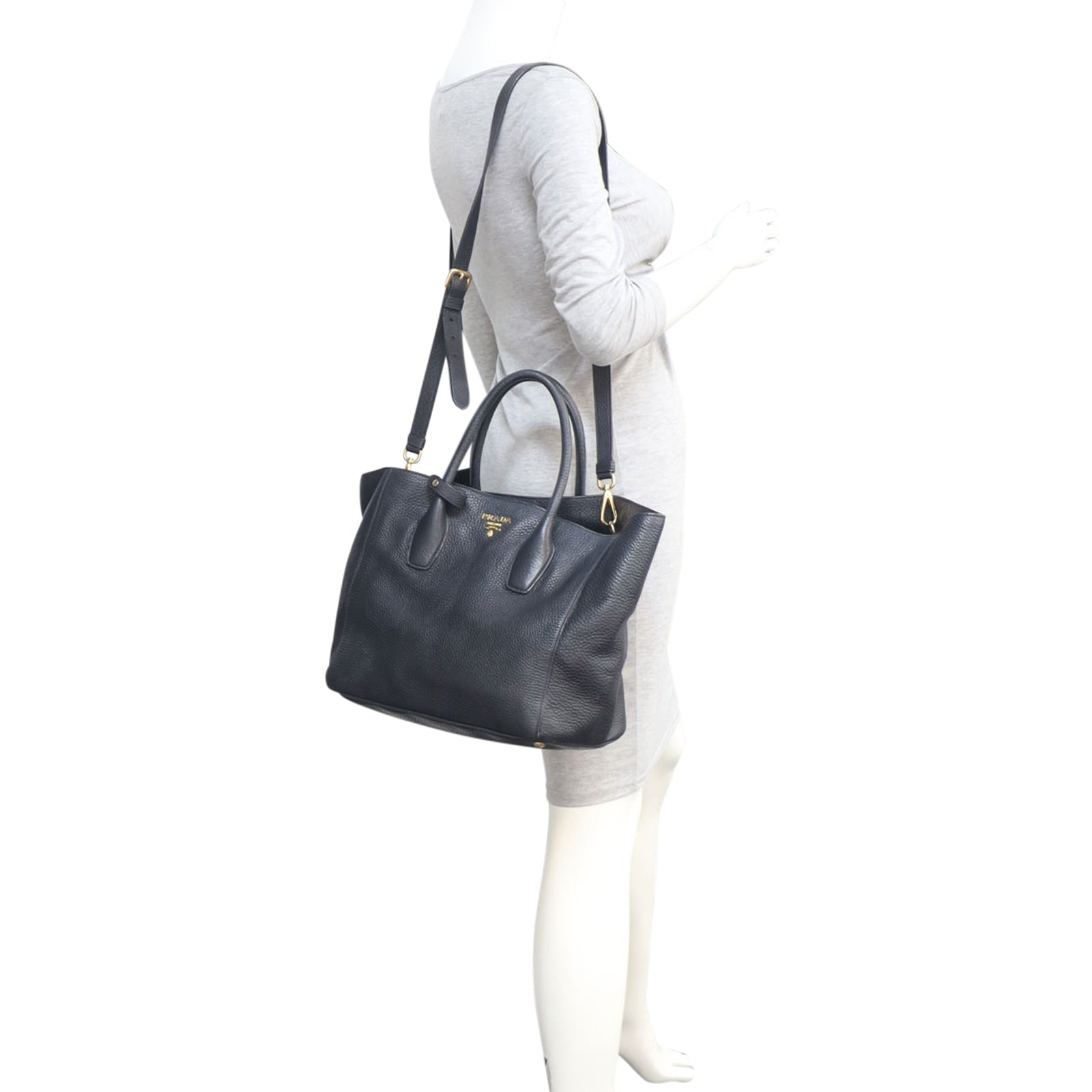 Prada Vitello Daino Shopping Tote