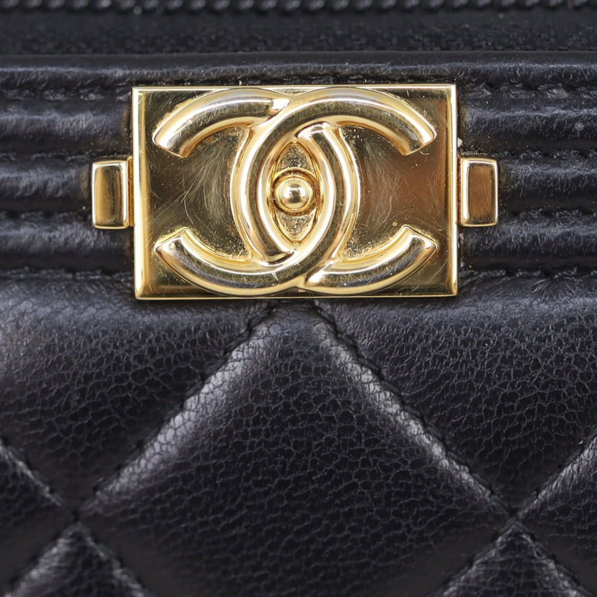 Chanel Boy Long Zipped Wallet | Black