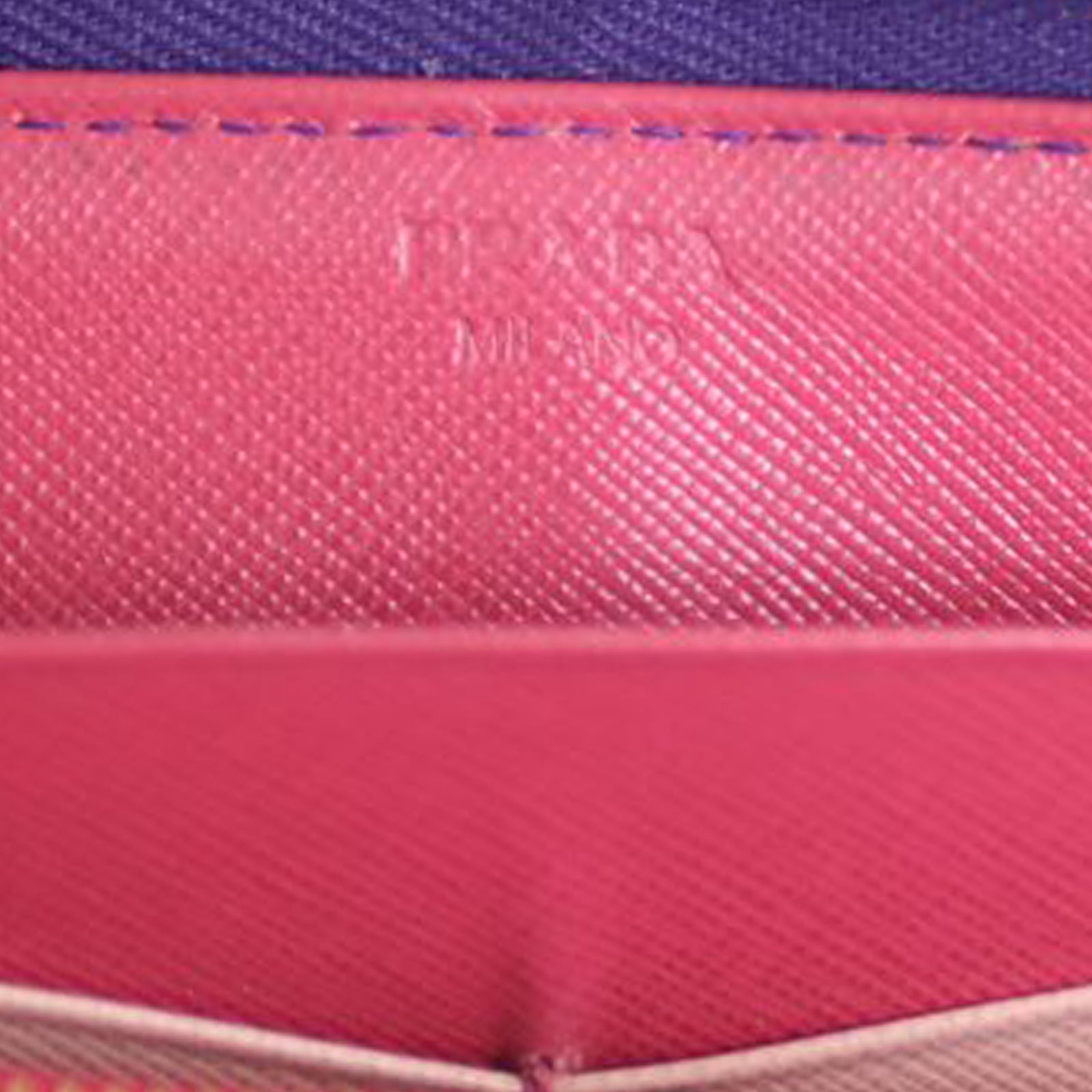 Prada Saffiano Zip Around Large Wallet