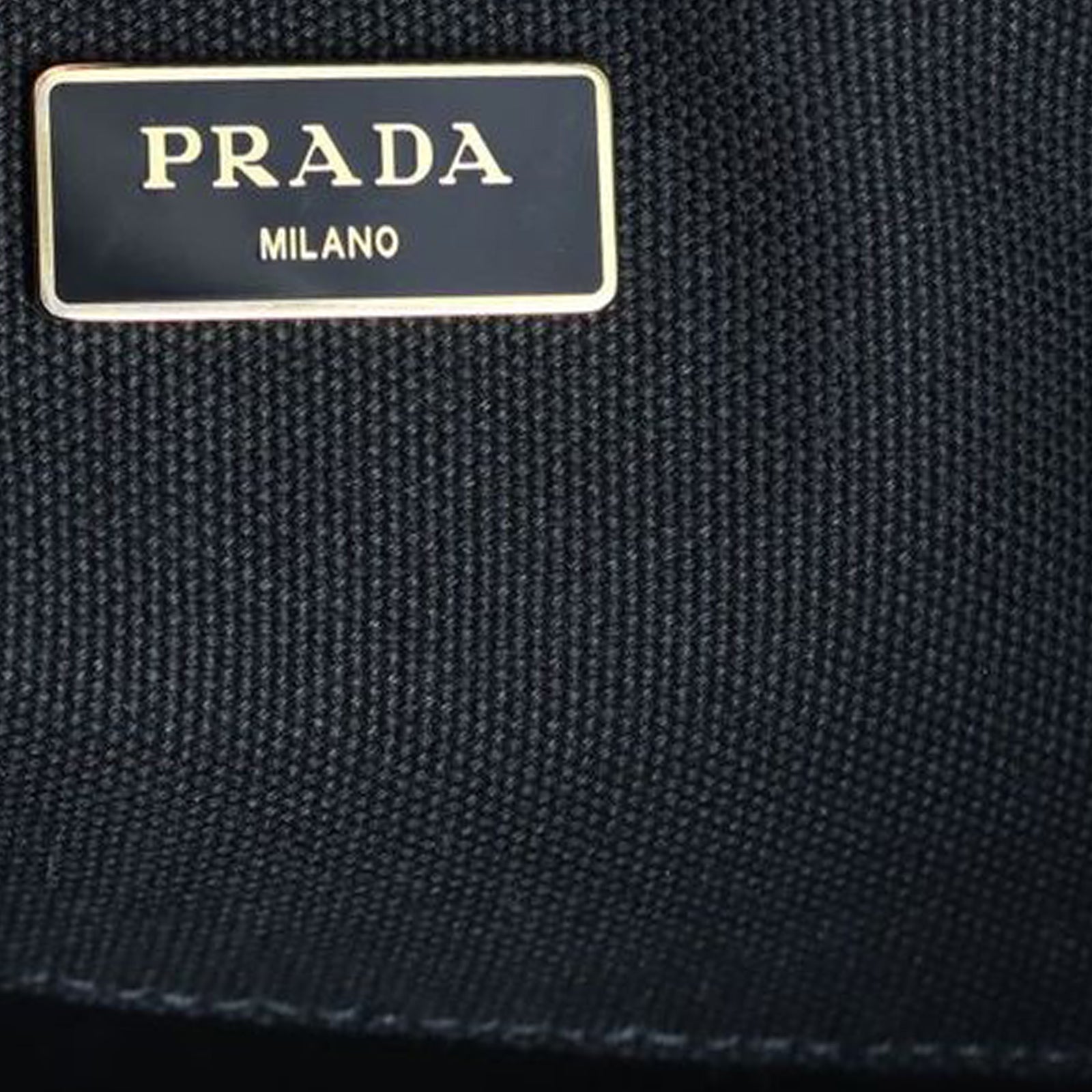 Prada Studded Canapa Tote Large