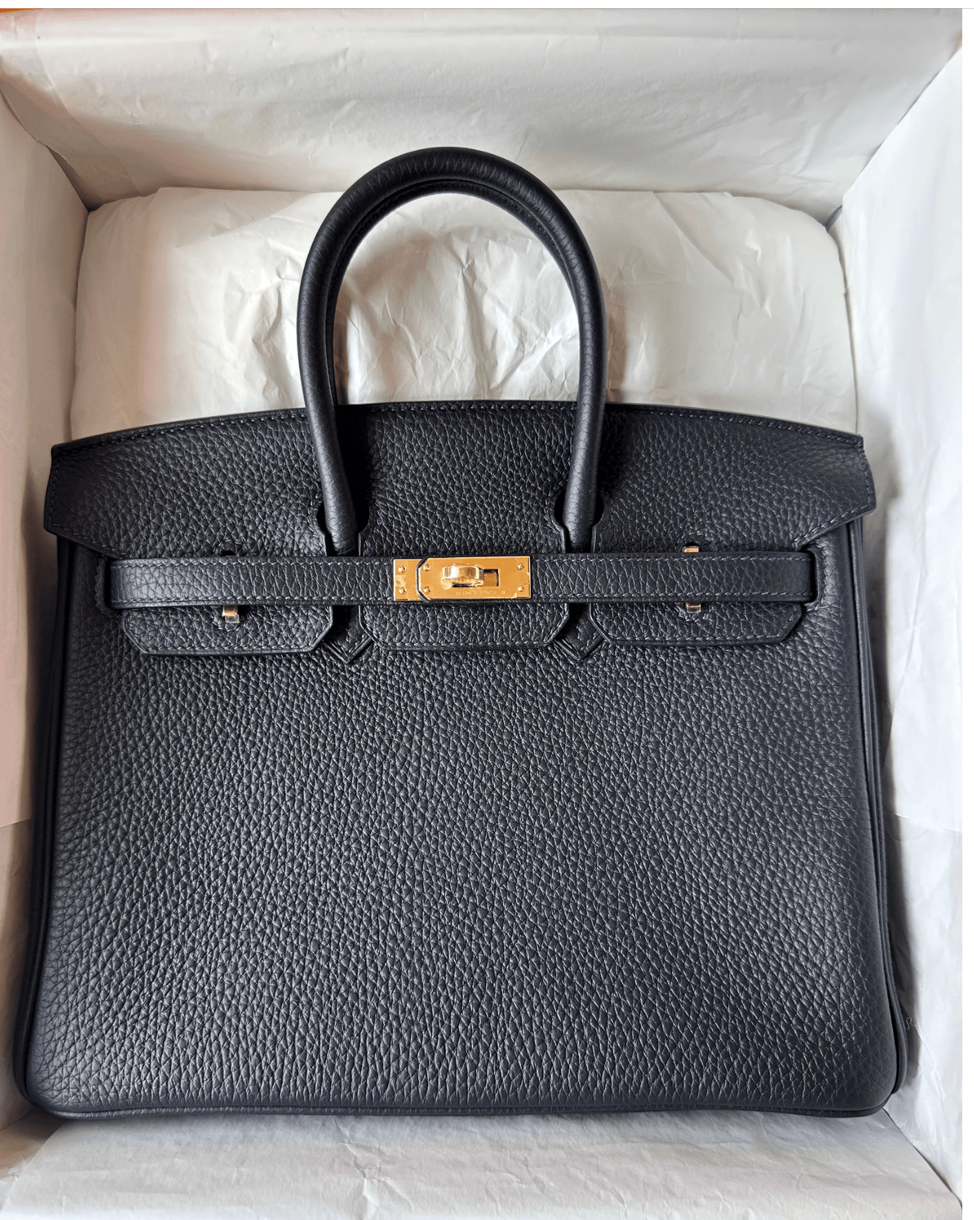 SOURCED Hermes Birkin 25 Caban Togo Rose Gold Hardware