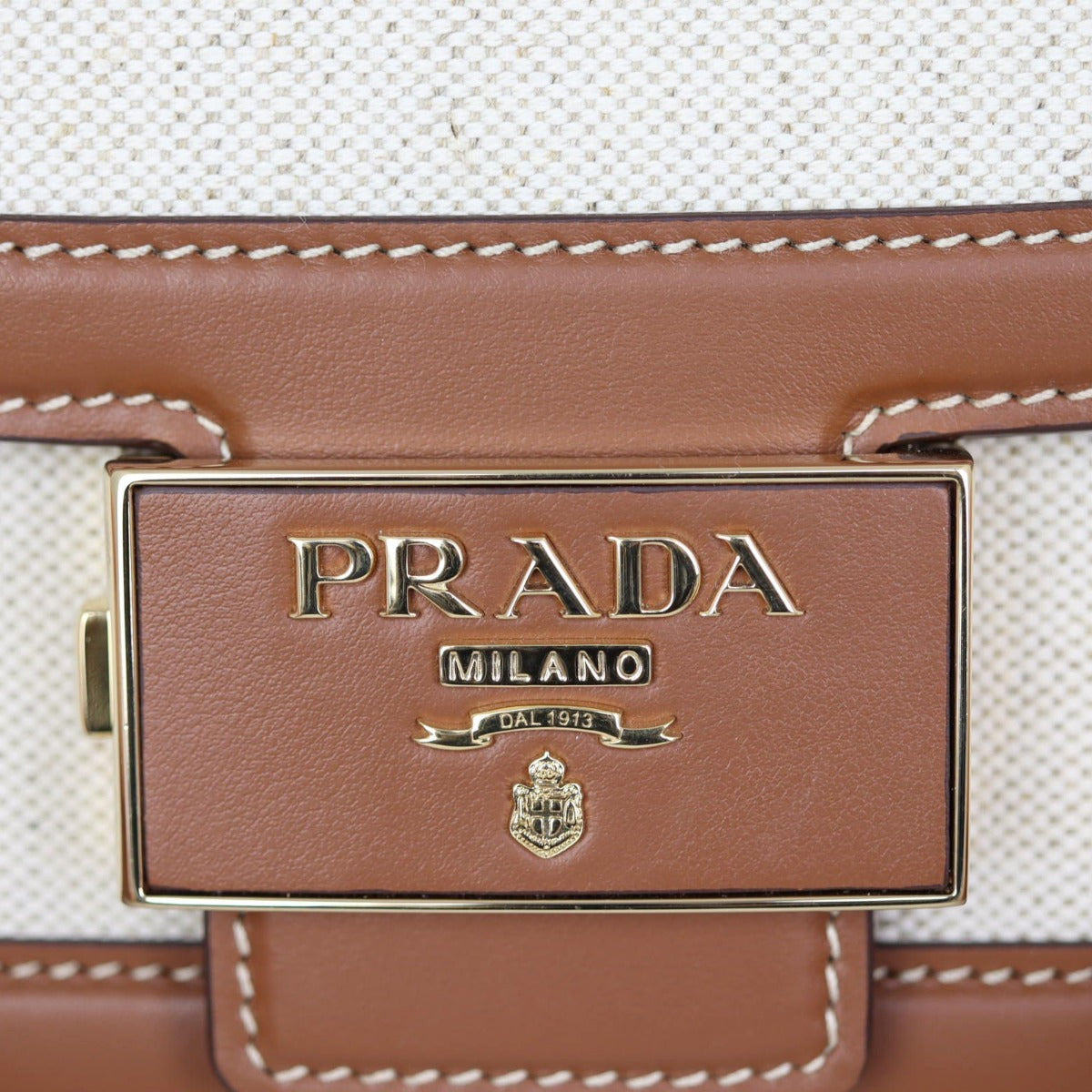 Prada Emblème Logo Plaque Shoulder Bag