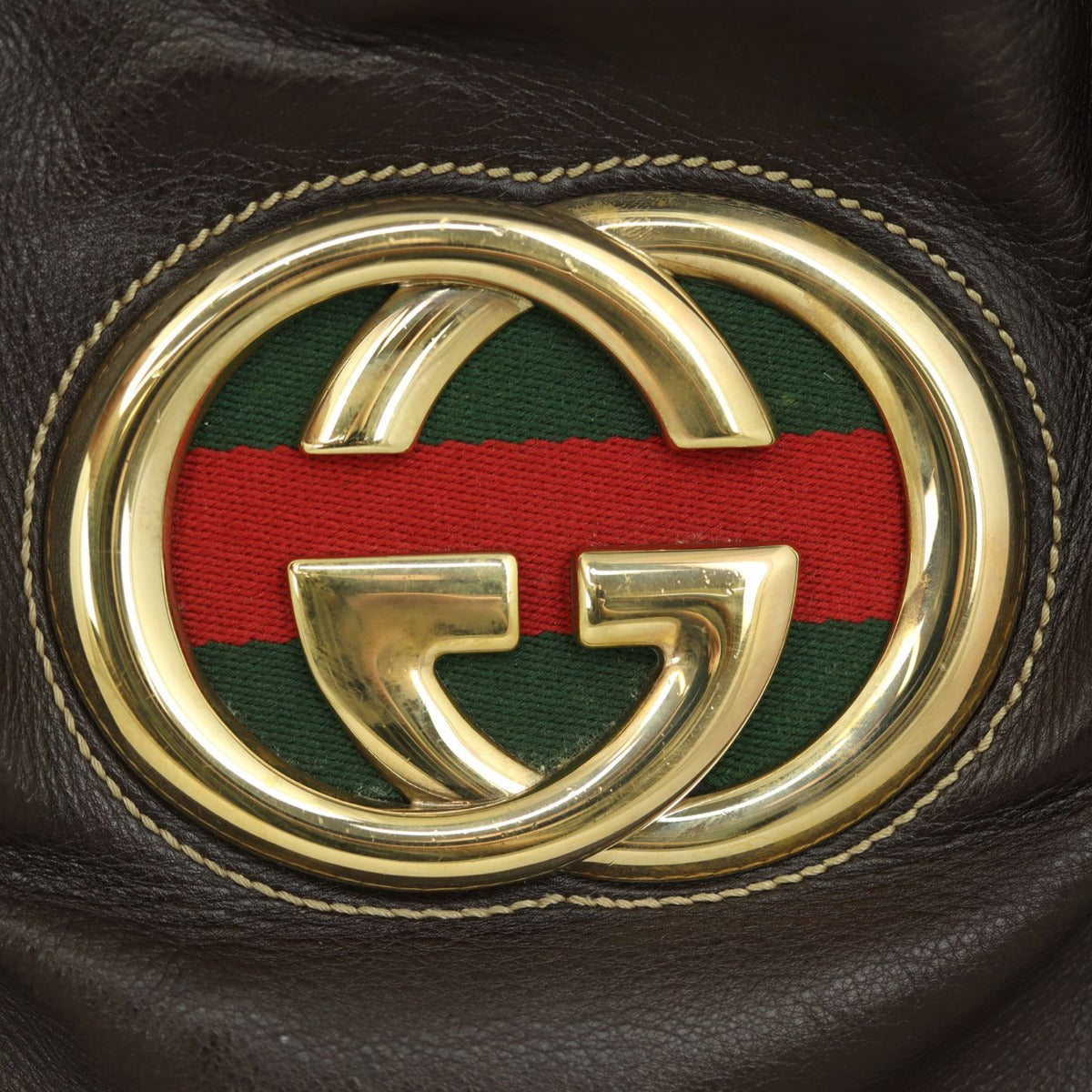 Gucci Leather Britt Medium Tote