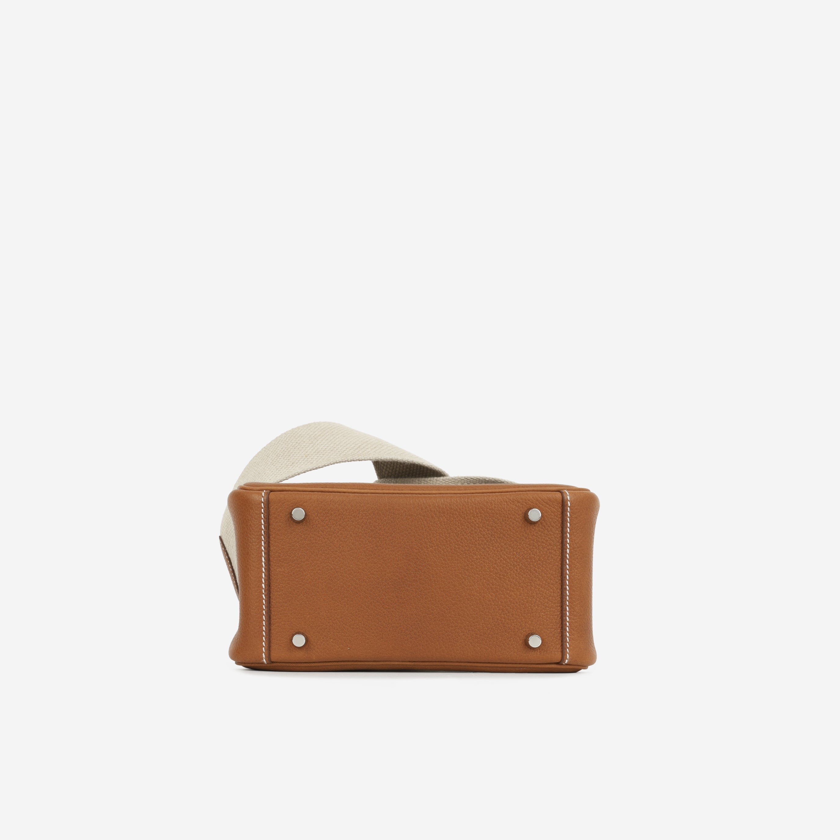 Hermès Mini Lindy - Fauve Barenia Faubourg | Palladium Hardware
