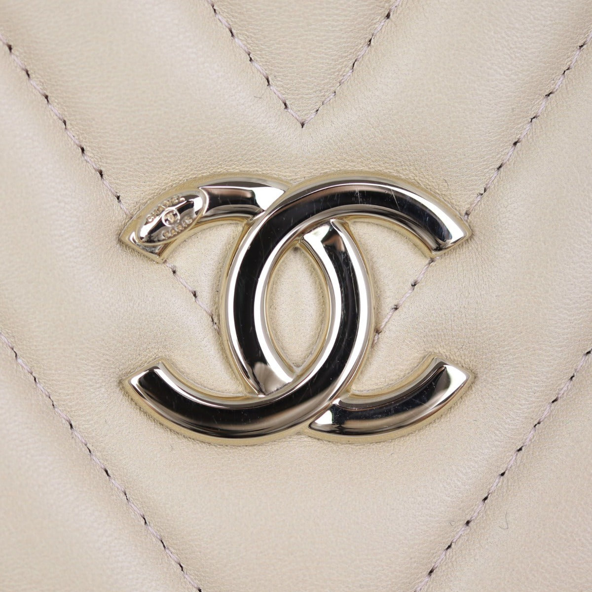 Chanel CC Chevron Shopping Tote